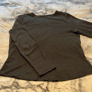 Ann Taylor cotton medium heather grey top.